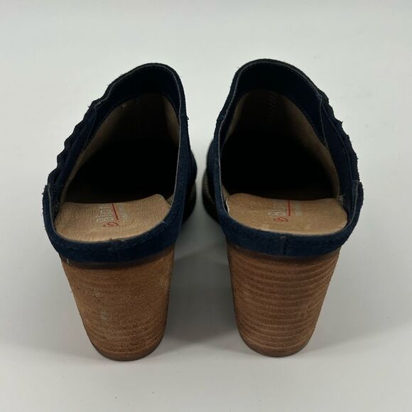 Women’s Blondo Norwich Navy Waterproof Suede Leather Clogs Mules Size 8.5 M EUC - Picture 7 of 8